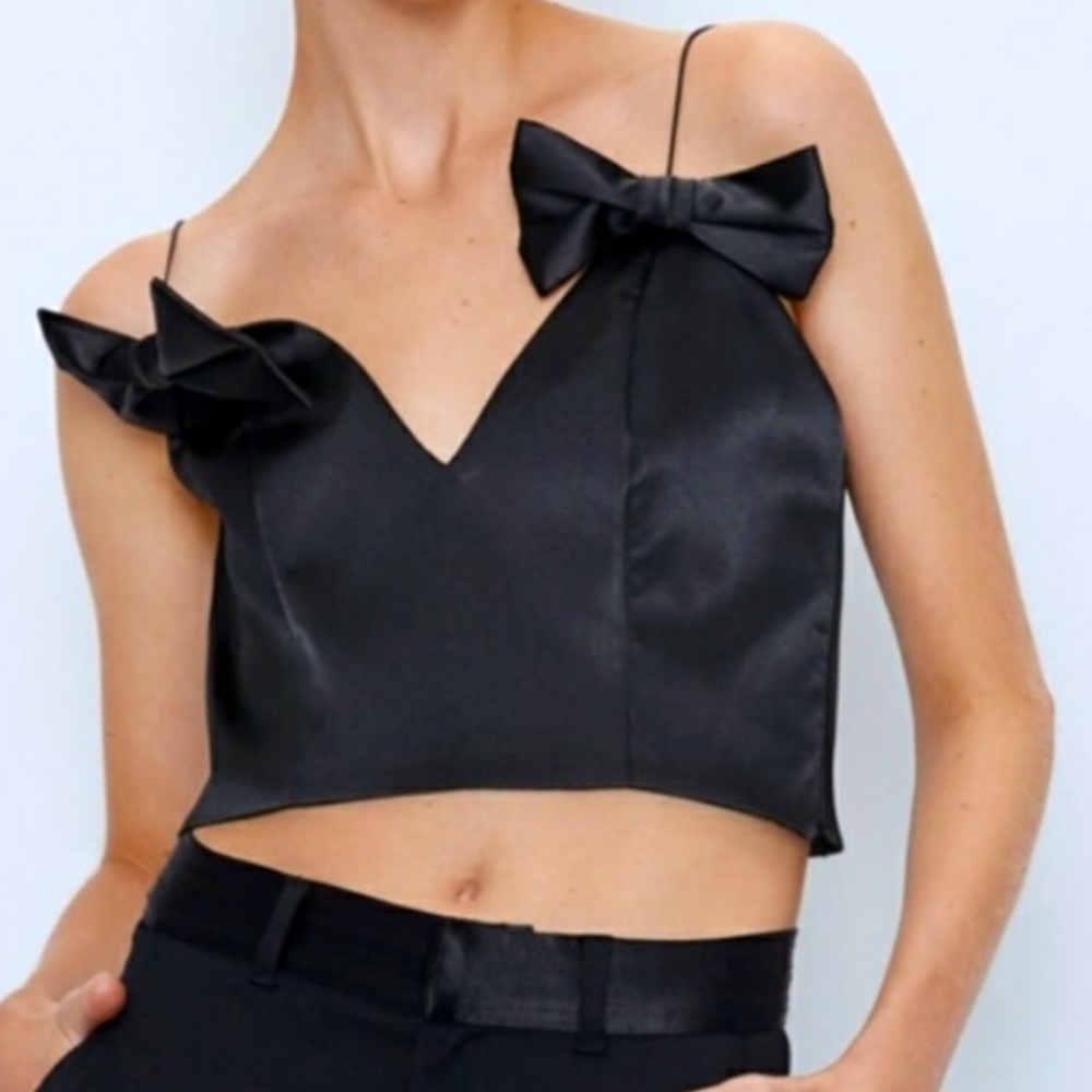BNWT‼️ ZARA SATIN EFFECT CROP TOP‼️